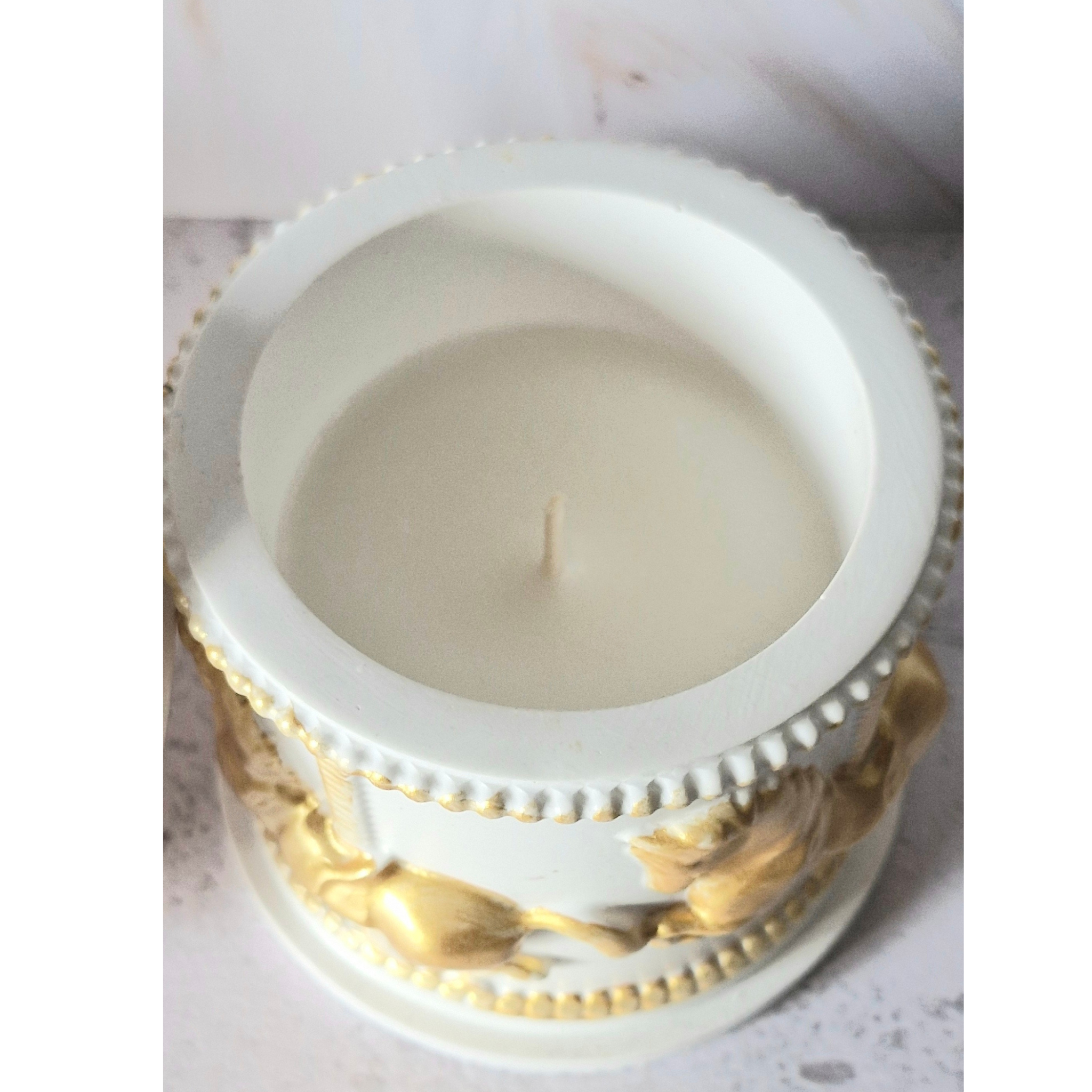 Bougie parfumé rose - bougie carrousel