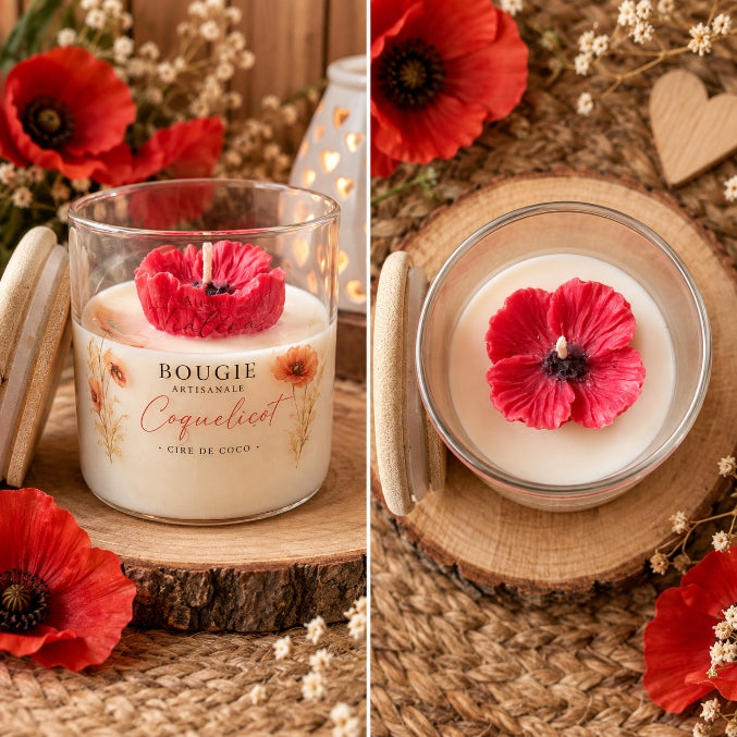 Bougie Coquelicot Senteur Coquelicot - Cire de Coco