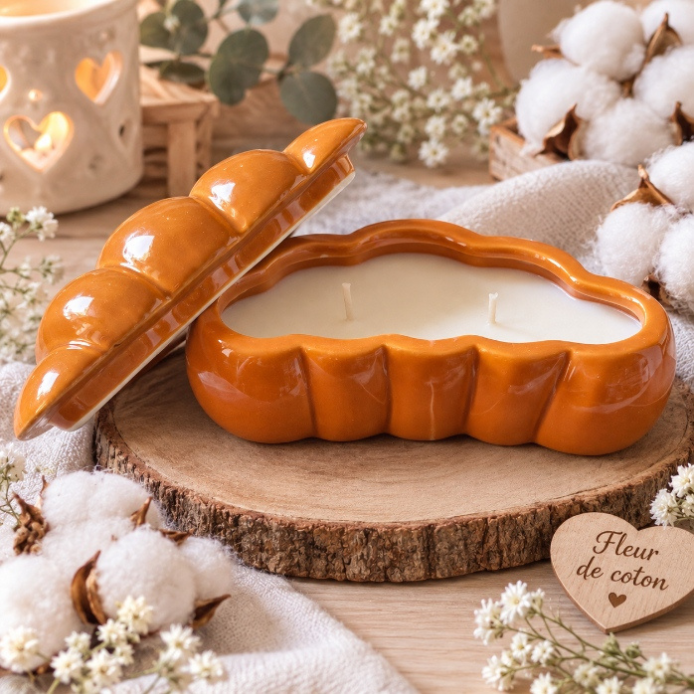 Bougie Croissant – Fleur de Coton