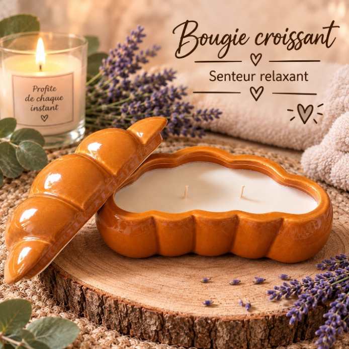 Bougie Croissant – Senteur Relaxant
