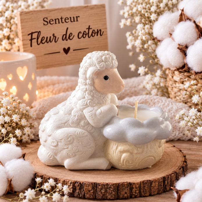 Bougie Mouton – Fleur de Coton