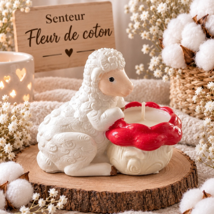 Bougie Mouton – Fleur de Coton