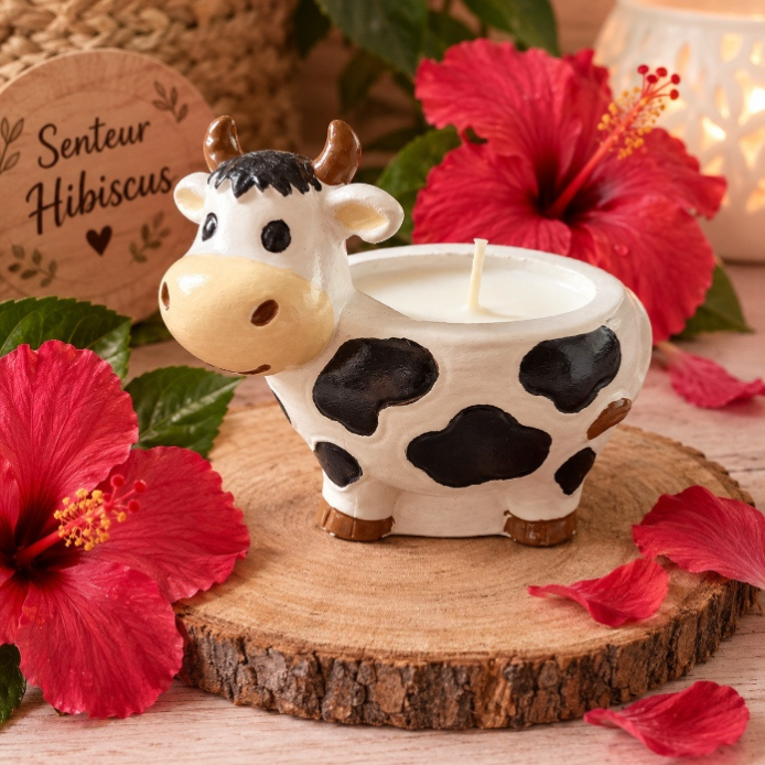 Bougie Vache Senteur Hisbiscus