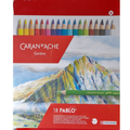 Caran d'Ache Pablo – Boîte de 18 crayons de couleur permanents