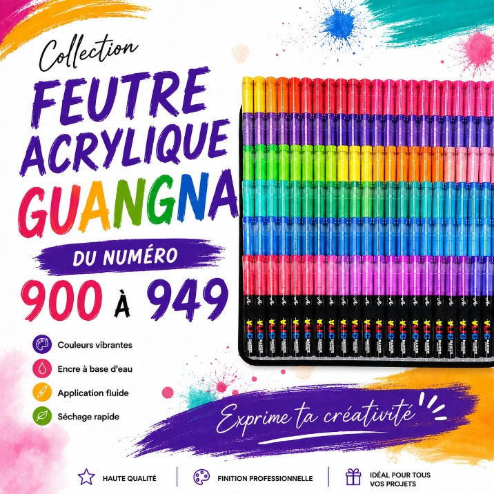 Feutre Acrylique Guangna – Vendu à l’unité 900 à 949