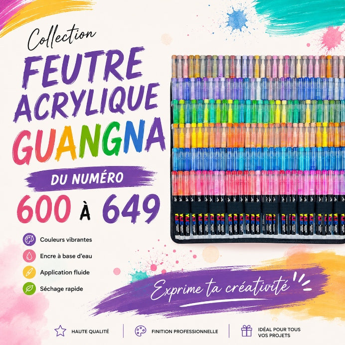 Feutre Acrylique Guangna – Vendu à l’unité 600 à 649
