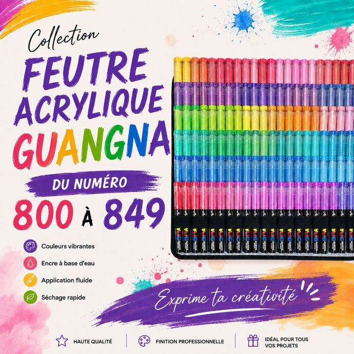 Feutre Acrylique Guangna – Vendu à l’unité 800 à 849