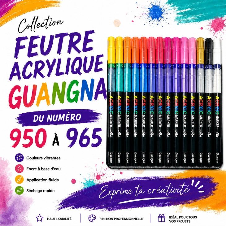 Feutre Acrylique Guangna – Vendu à l’unité 950 à 965