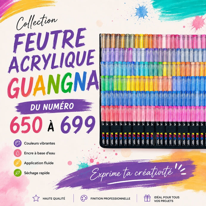 Feutre Acrylique Guangna – Vendu à l’unité 650 à 699