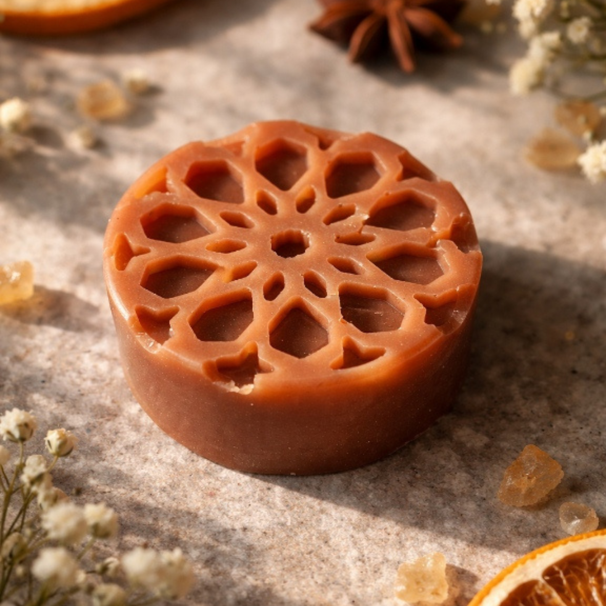 🕯️ Fondant parfumé chocolat noisette– Cire de coco - Parfum de Grasse