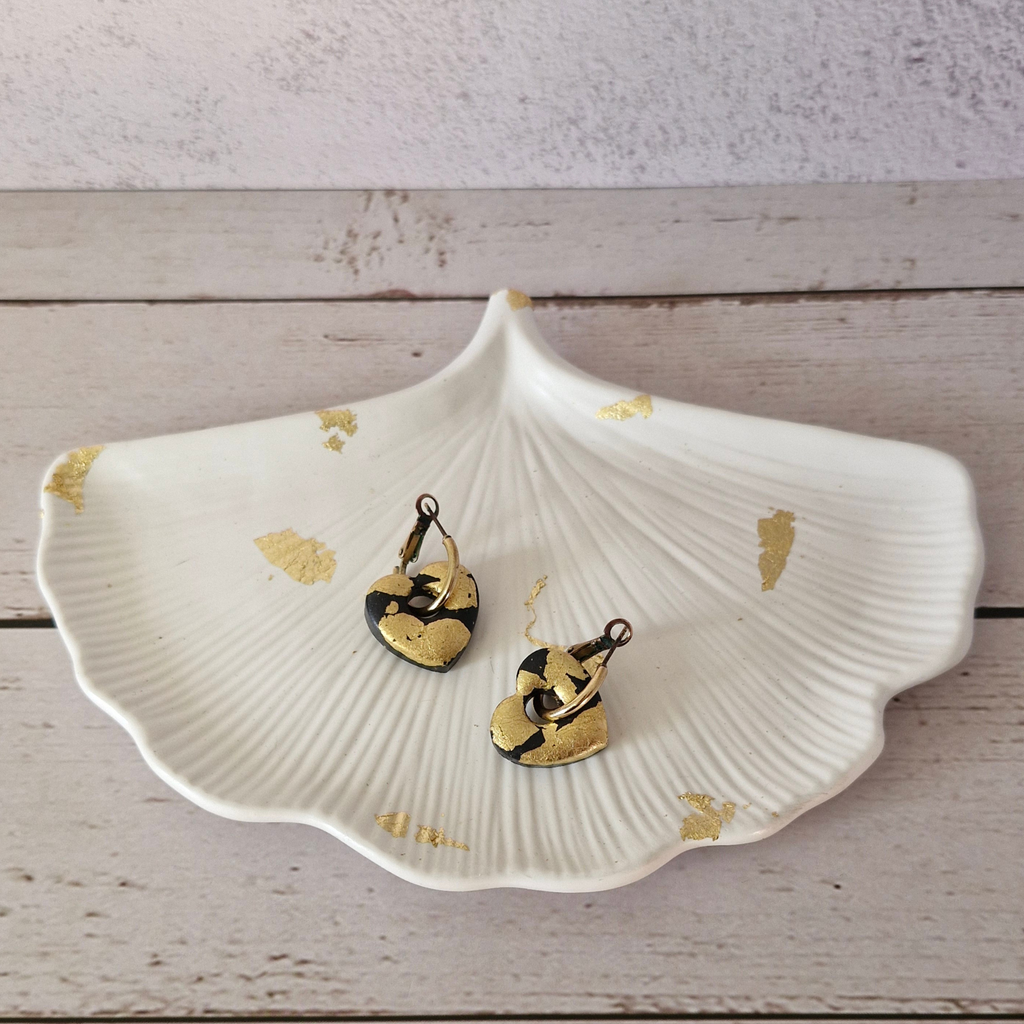 🍃 Plateau décoratif en raysin fait main – Forme feuille élégante