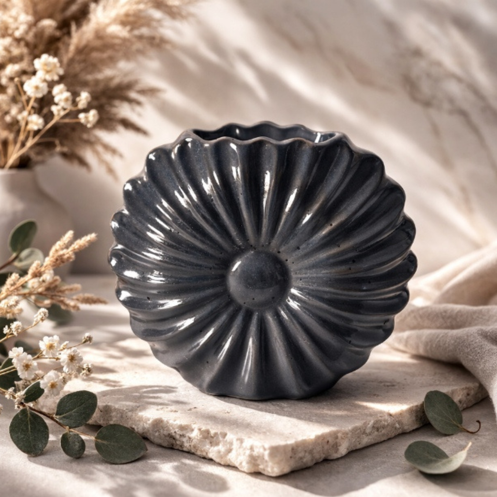 Vase fleurs en Raysin  – Design élégant pour fleurs artificielles